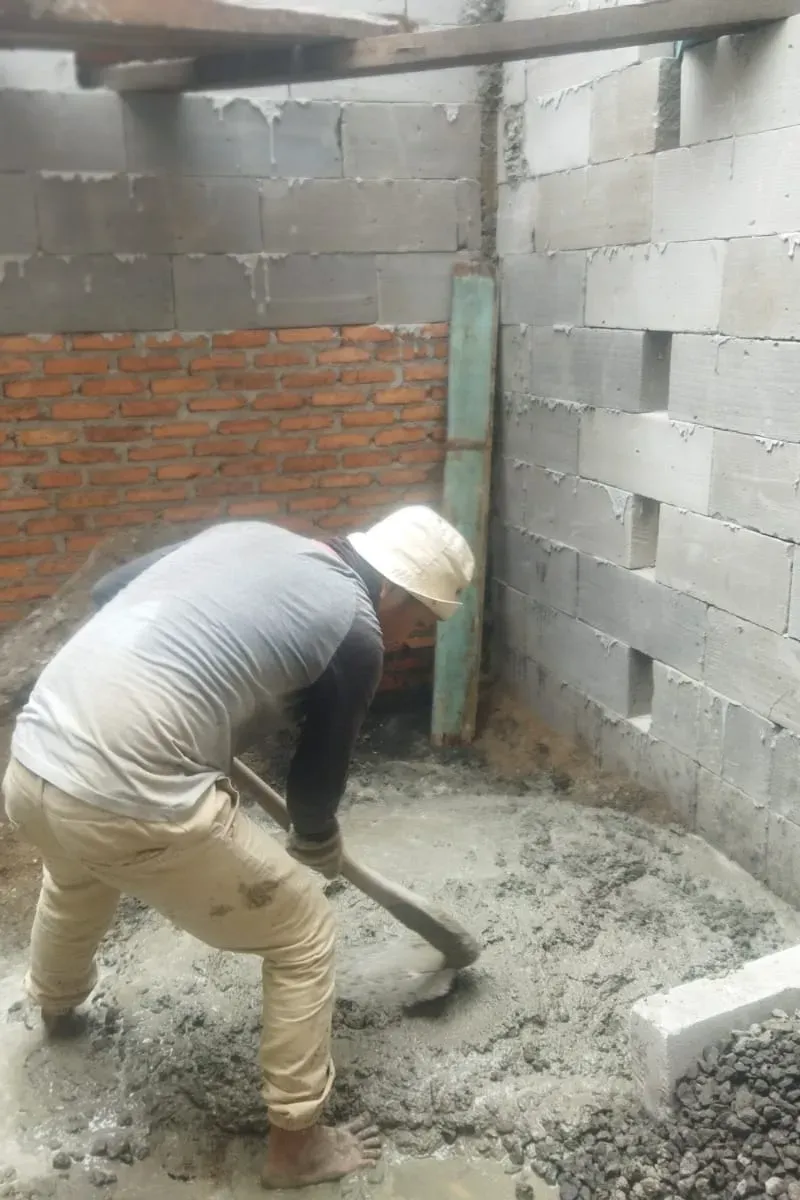 Pencampuran adukan plester
